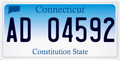 CT license plate AD04592