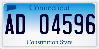 CT license plate AD04596