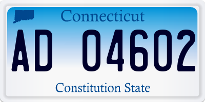 CT license plate AD04602