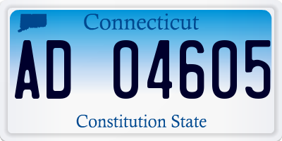 CT license plate AD04605