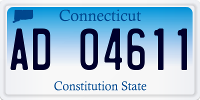 CT license plate AD04611