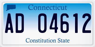 CT license plate AD04612