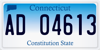 CT license plate AD04613