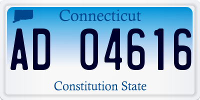 CT license plate AD04616