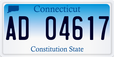 CT license plate AD04617