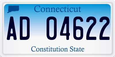 CT license plate AD04622
