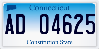CT license plate AD04625