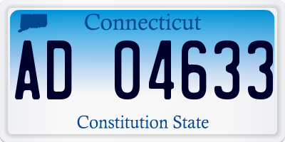 CT license plate AD04633