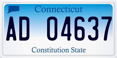 CT license plate AD04637