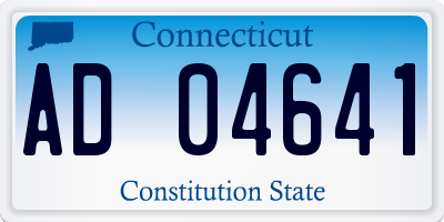 CT license plate AD04641