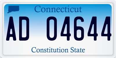 CT license plate AD04644