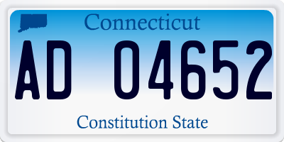 CT license plate AD04652