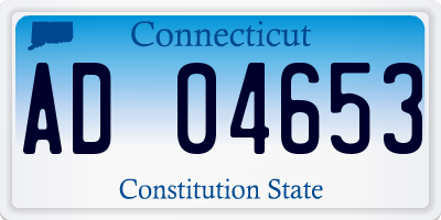 CT license plate AD04653