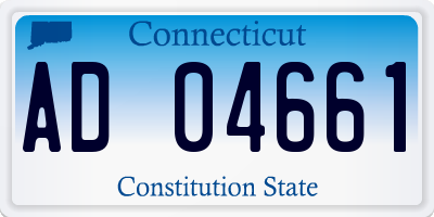 CT license plate AD04661