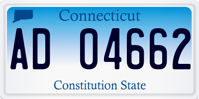 CT license plate AD04662