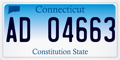 CT license plate AD04663