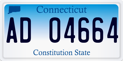 CT license plate AD04664