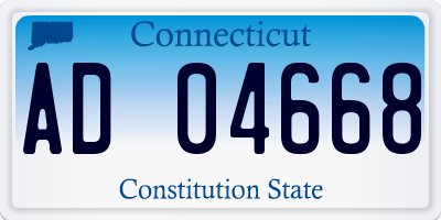 CT license plate AD04668