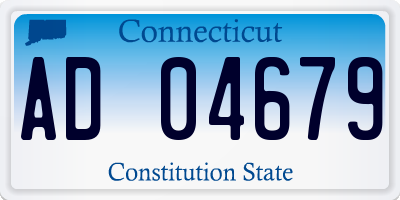 CT license plate AD04679