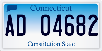 CT license plate AD04682