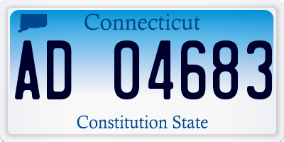 CT license plate AD04683