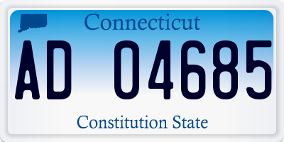 CT license plate AD04685
