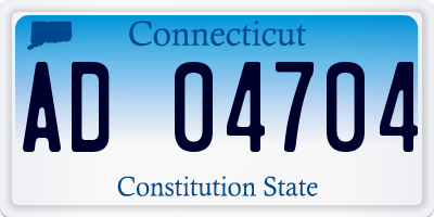 CT license plate AD04704