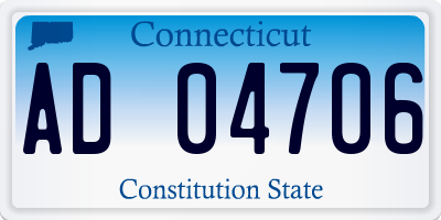 CT license plate AD04706