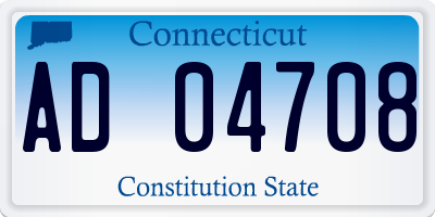 CT license plate AD04708