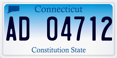 CT license plate AD04712