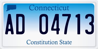 CT license plate AD04713