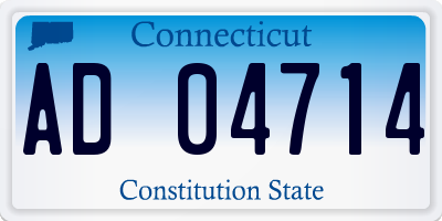 CT license plate AD04714