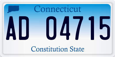 CT license plate AD04715