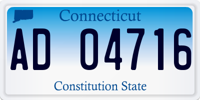 CT license plate AD04716