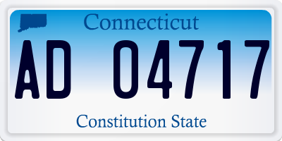 CT license plate AD04717