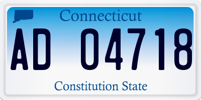 CT license plate AD04718