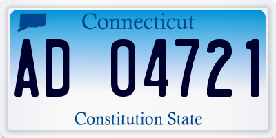 CT license plate AD04721