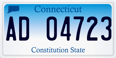 CT license plate AD04723