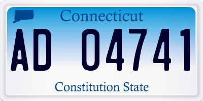 CT license plate AD04741