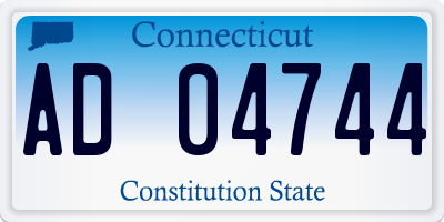 CT license plate AD04744