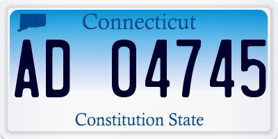 CT license plate AD04745
