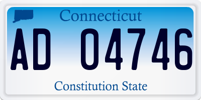 CT license plate AD04746