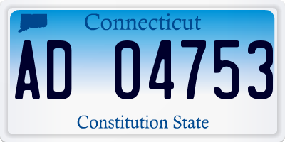 CT license plate AD04753