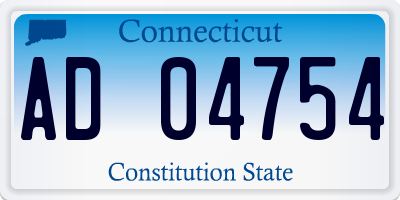 CT license plate AD04754
