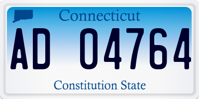 CT license plate AD04764