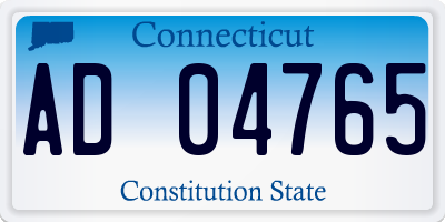 CT license plate AD04765