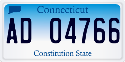CT license plate AD04766
