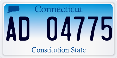 CT license plate AD04775