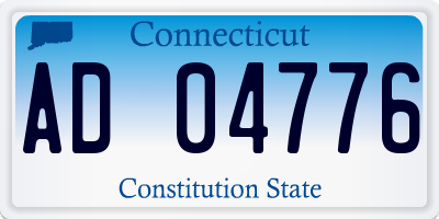CT license plate AD04776