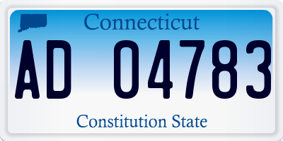 CT license plate AD04783